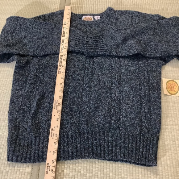 Picket and Post Vintage Misses Cable Sweater 100% Wool Shetland Size Large NWT - Picture 6 of 7